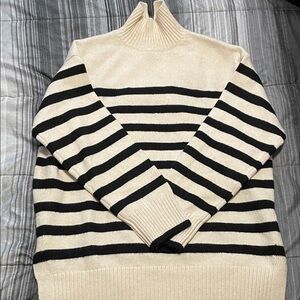 Striped Turtleneck Sweater